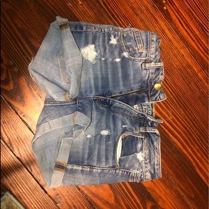 American eagle high rise jean shorts
